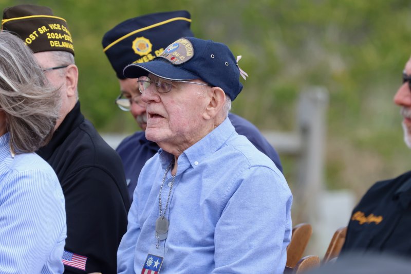 George McCarthy, 101, attends the D-Day ceremony. He is a member of American Legion Post 17 in Lewes. McCarthy was stationed in China with the U.S. Army Air Corps on June 6, 1944. He said troops there were hopeful the invasion would end the war in Europe and bring more forces to fight in China.